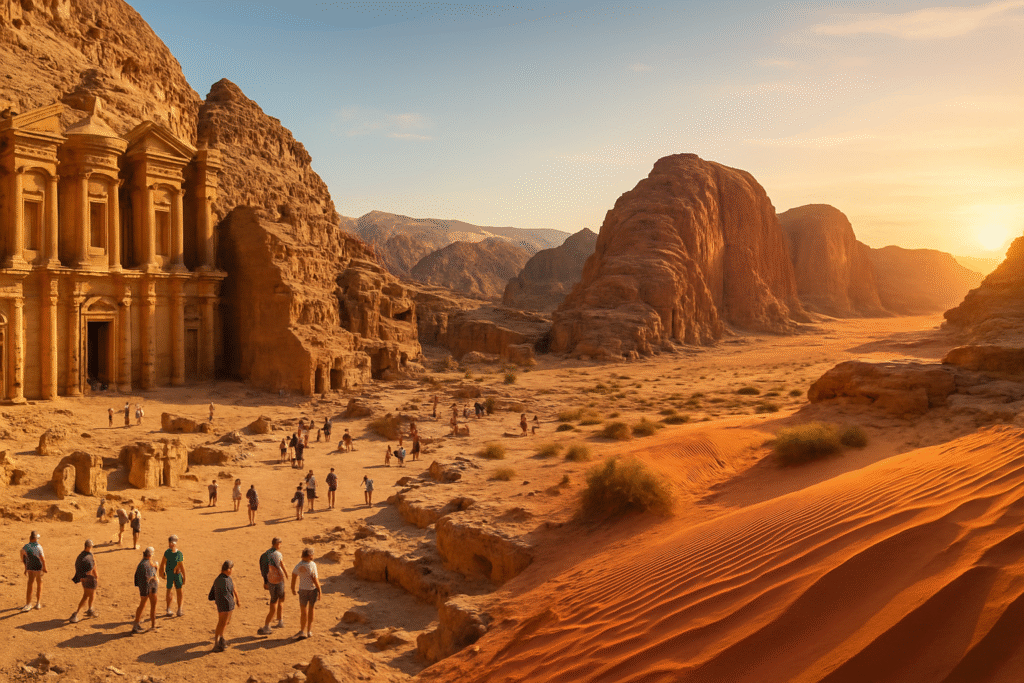 découvrez la jordanie avec notre guide simple pour explorer les merveilles de petra et le paysage époustouflant du wadi rum. profitez de conseils pratiques pour planifier votre voyage inoubliable au cœur de ce pays riche en histoire et en beauté naturelle.