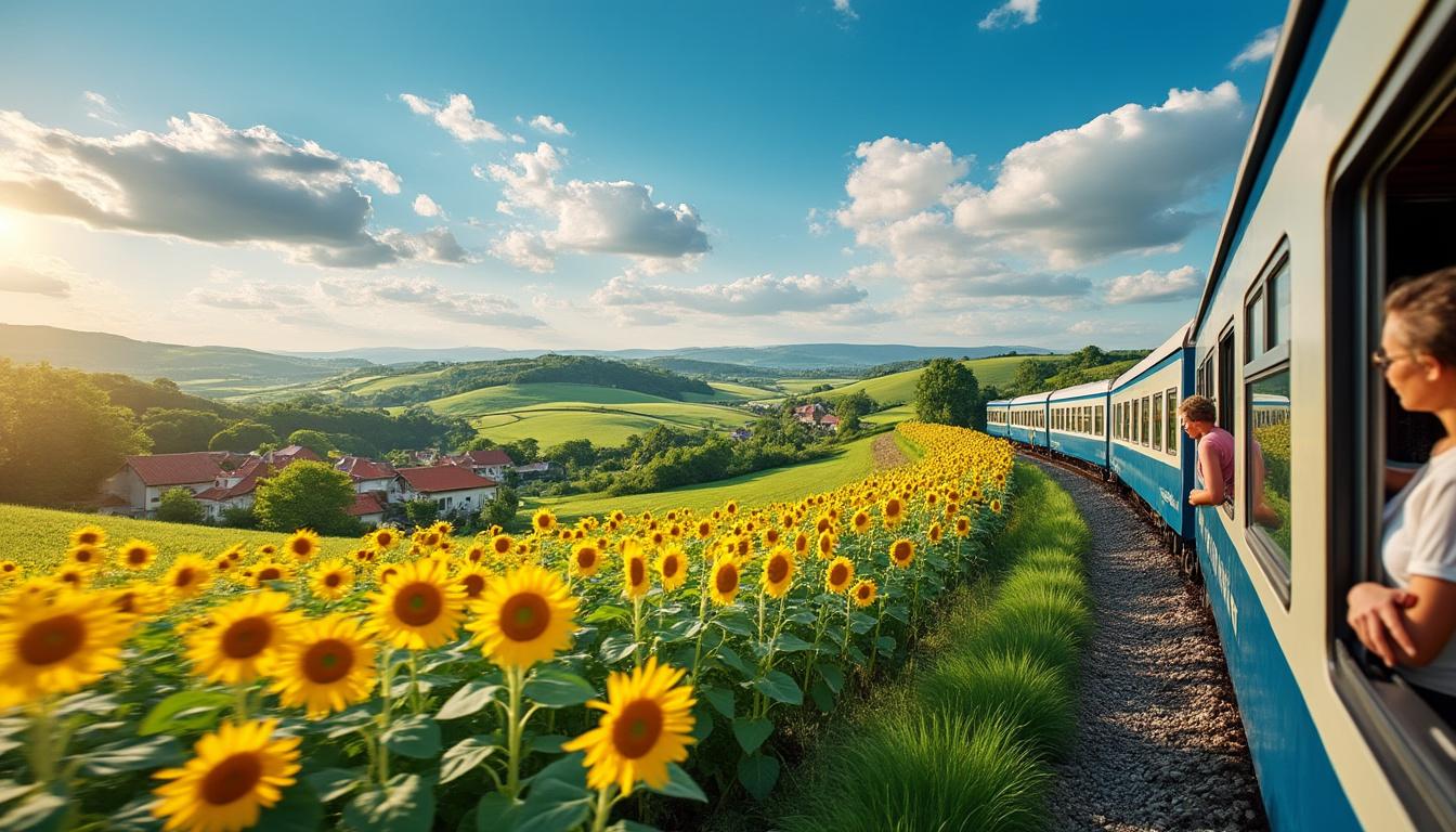 découvrez où partir à la campagne en juillet en prenant le train : nos idées de destinations vertes, accessibles facilement et sans voiture, pour des vacances paisibles au cœur de la nature.