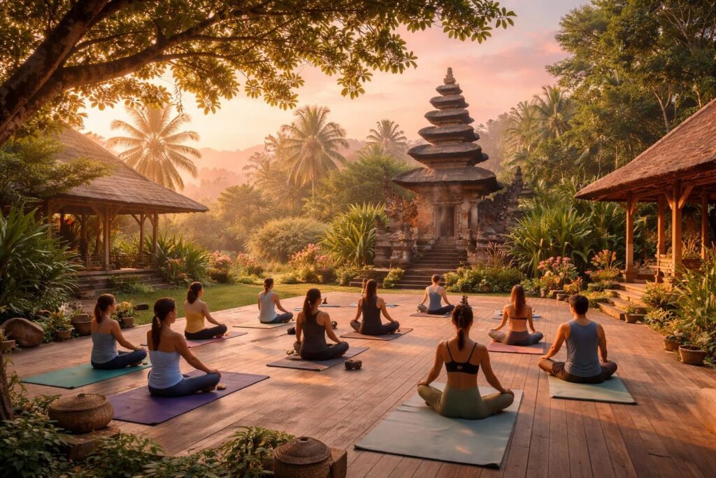 découvrez notre guide simple pour un yoga retreat à bali, alliant détente, bien-être et paysages paradisiaques pour une expérience inoubliable.