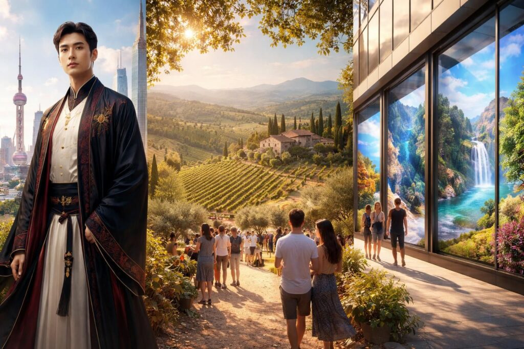 découvrez un tour du monde express avec un géant chinois en première page, l'essor de l'agritourisme en toscane, et les fenêtres transformées en expériences immersives inédites.